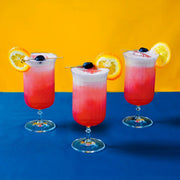 Ribbed Crystal Cocktail Glasses, Art Deco