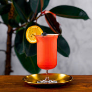 Ribbed Crystal Cocktail Glasses, Art Deco
