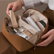 Wide-Open Travel Vanity Bag