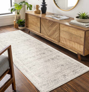 Distressed Medallion Cream Area Rug