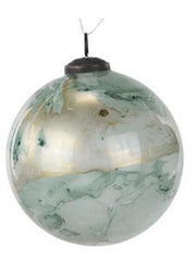 Sage Green Marbled Glass Ornament, 2 Style Options