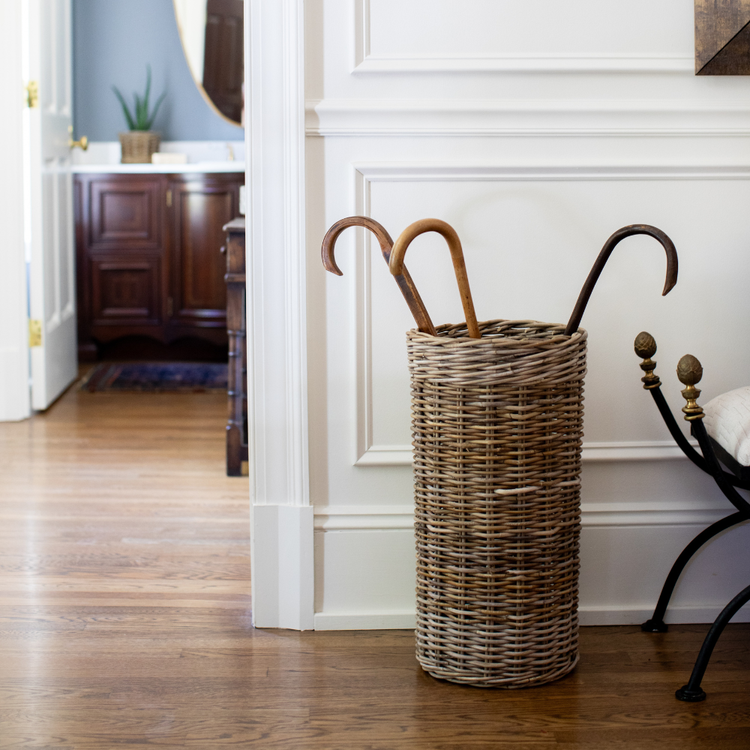 Natural Rattan Round Umbrella Stand