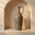 18-Inch Warm Gray Aluminum Pitcher Vase