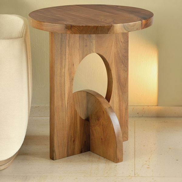 Hollbourne - Accent Table - Brown in a styled home interior