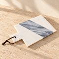 White and Gray Marble Paddle Serving Board