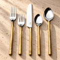 Textured Handle Stainless Steel Flatware Set
