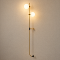 Gold-Finish Double Globe Wall Sconce