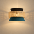 Rattan Weave Fabric Pendant Light