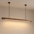Linear Wood-Grain LED Pendant Light