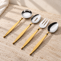 Gold-Handle Stainless Hostess Serving Set