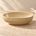 Warm Cream Reactive Glaze Speckled Stoneware Bowl
