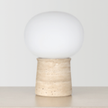 Travertine Globe Table Lamp