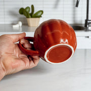Pumpkin-Shaped Ceramic Coffee Mug