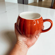 Pumpkin-Shaped Ceramic Coffee Mug