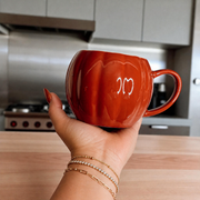 Pumpkin-Shaped Ceramic Coffee Mug