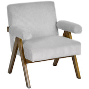 Wide-Wale Corduroy Accent Armchair — detail of finish and surface variation