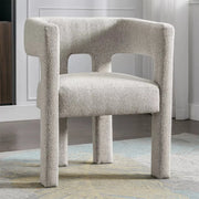 Bouclé Sculptural Accent Armchair — alternate view or variant option