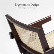 Cane Weave Rattan Accent Armchair — scale reference and proportion detail