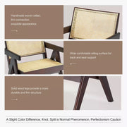 Cane Weave Rattan Accent Armchair — detail of finish and surface variation