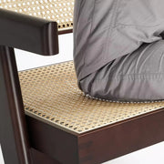 Cane Weave Rattan Accent Armchair — packaging and unboxing view