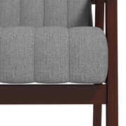 Channel-Tufted Grey Fabric Armchair — alternate view or variant option