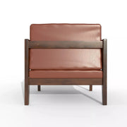 Leather-Upholstered Mid-Century Lounge Chair — scale reference and proportion detail
