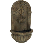 Florentine Stone-Finish Outdoor Wall Fountain