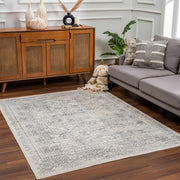 Distressed Medallion Cream Area Rug