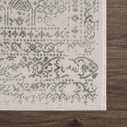 Distressed Medallion Cream Area Rug