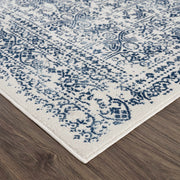 Floral Medallion Blue Area Rug