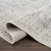 Distressed Medallion Cream Area Rug