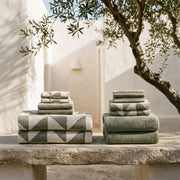 Striped Cotton Bath Towel Set