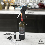 Matte Black Lever-Action Wine Opener Set