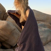 Waffle-Weave Cotton Bath Towel Set