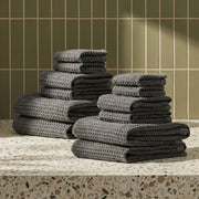Waffle-Weave Cotton Bath Towel Set