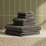 Waffle-Weave Cotton Bath Towel Set