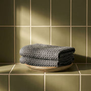Waffle-Weave Cotton Bath Towel Set