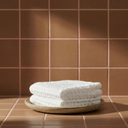 Waffle-Weave Cotton Bath Towel Set