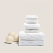 Waffle-Weave Cotton Bath Towel Set