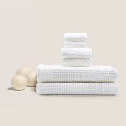 Waffle-Weave Cotton Bath Towel Set