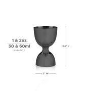 Gunmetal Black Stainless Double Jigger