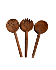 Walnut Long Handle Spoon - Set of 3 – kitchen tools & utensils | Roost & Roam