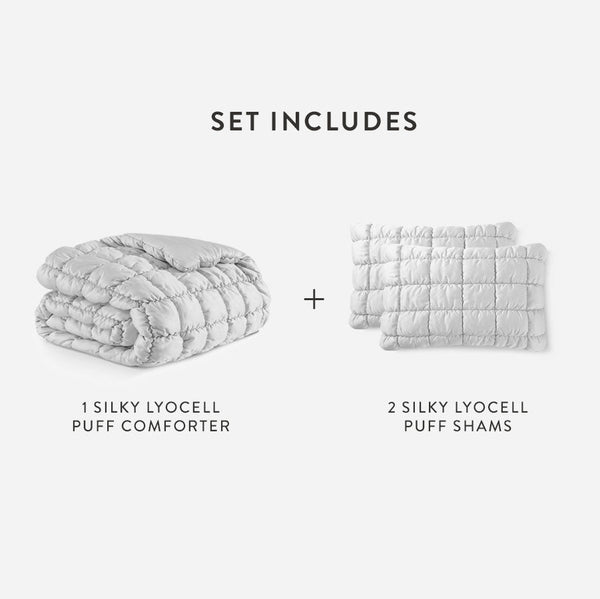 Lyocell Puff Comforter and Sham Set – bundle (view 3) | Roost & Roam