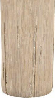 Wood-Grain Resin Table Lamp