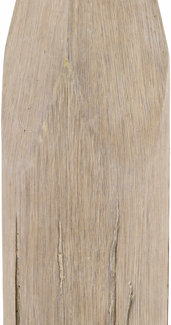 Close-up of Wood-Grain Resin Table Lamp body