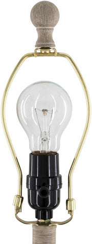 Wood-Grain Resin Table Lamp