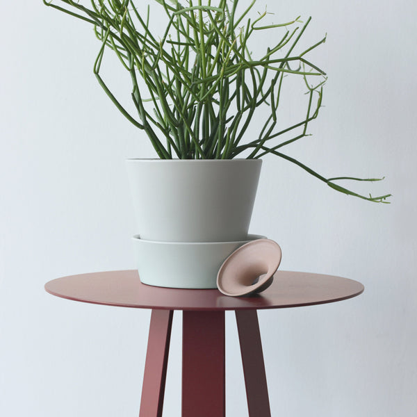 Powder-Coated Steel Round Side Table