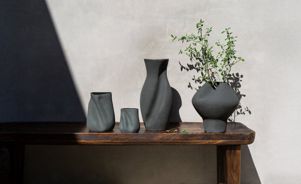 Sculpted Matte Ceramic Vase