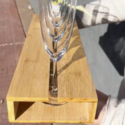 Bamboo Wine Bottle Serving Caddy