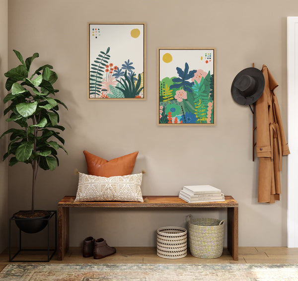 Botanical Garden Framed Canvas Art Set